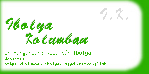 ibolya kolumban business card